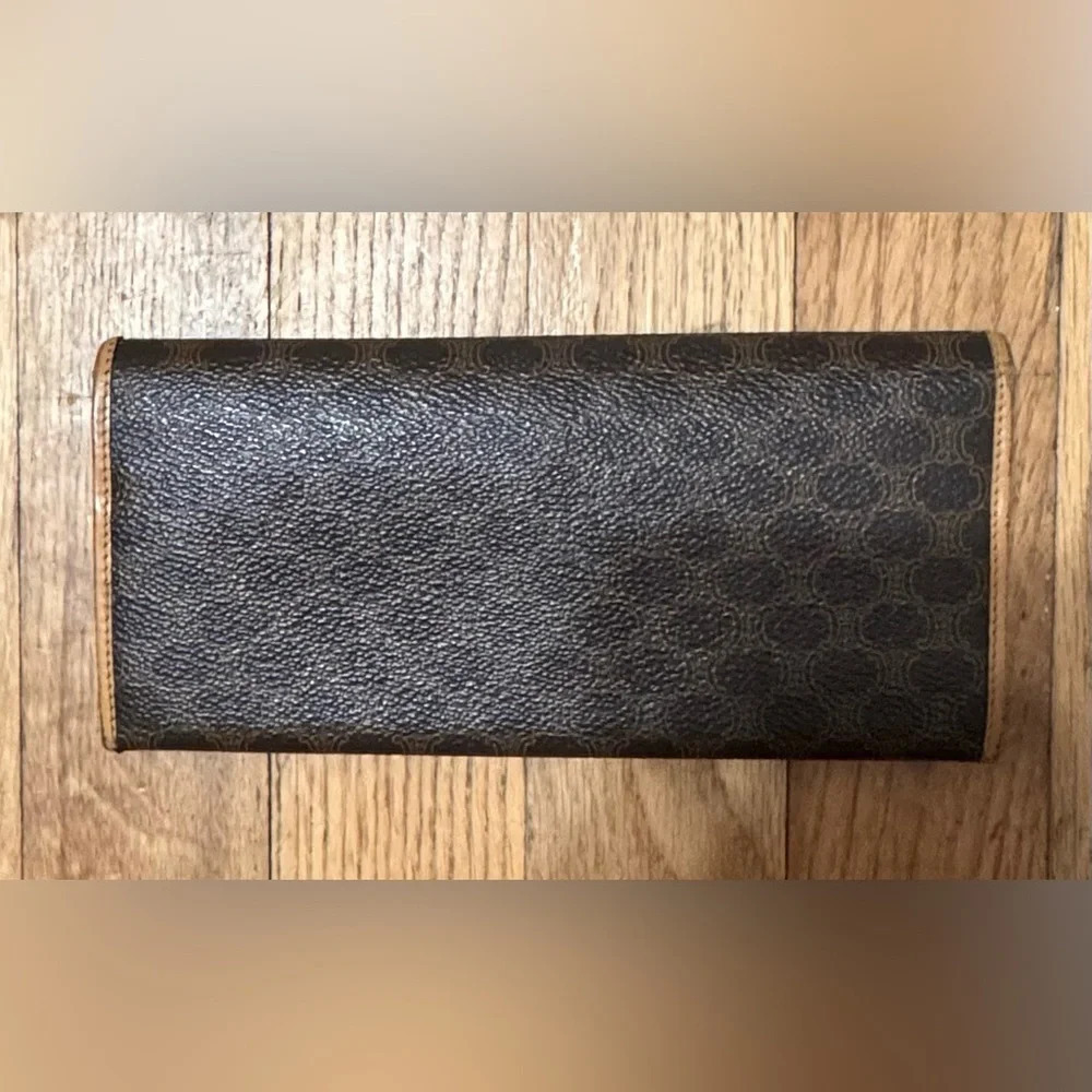 Celine Triomphe Vintage Macadam Canvas leather wallet - Picture 8 of 11